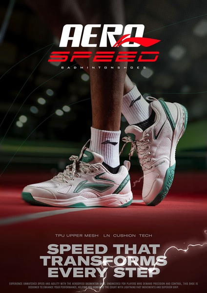 badminton shoes, court shoes, indoor sports shoes, athletic shoes, sports footwear, racket sport shoes, product launch, brand awareness, lifestyle, modern typography, energetic, bold, black, neutral, red